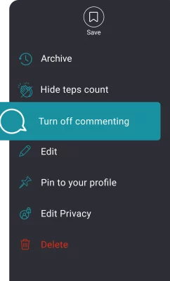 turn off commenting