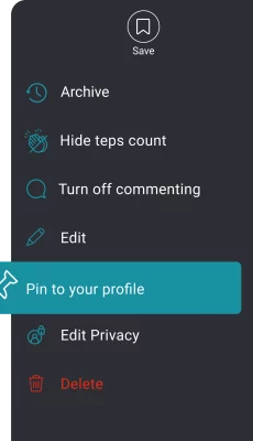 pin to your profile